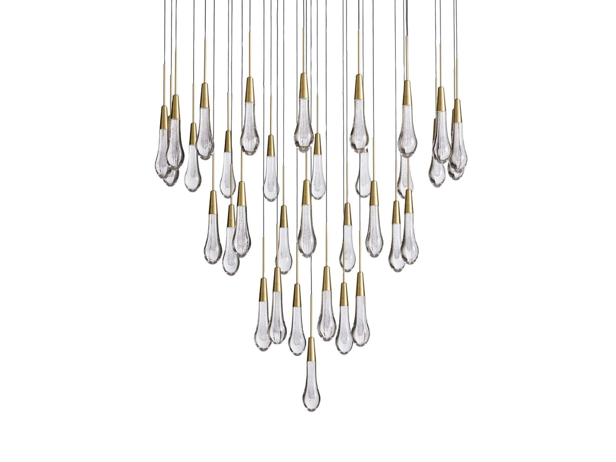 Solitaire Raindrop Modern Round Crystal Chandelier - view 22