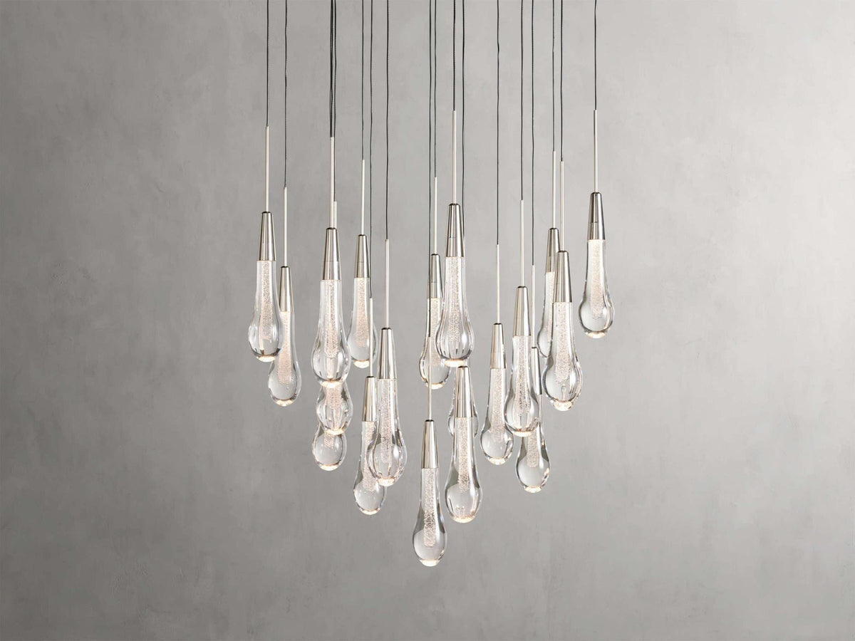 Solitaire Raindrop Modern Round Crystal Chandelier - view 28