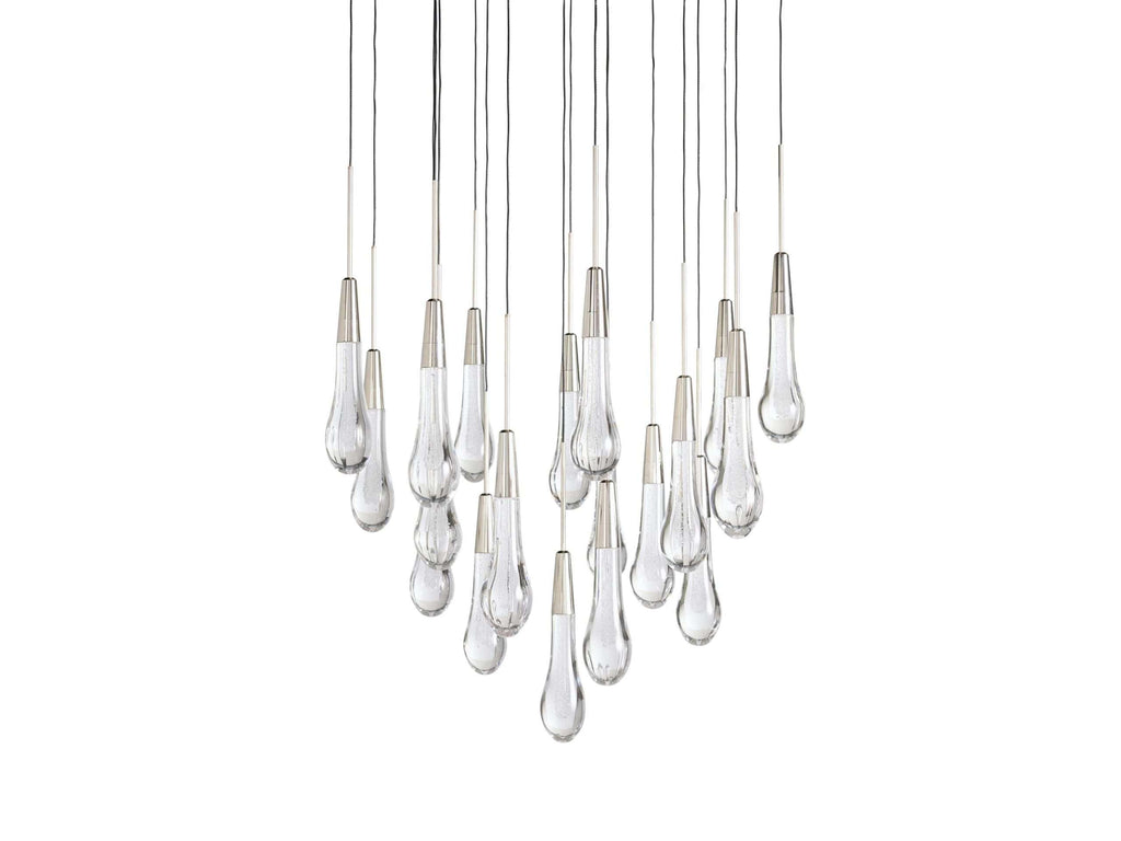 Solitaire Raindrop Modern Round Crystal Chandelier - view 29