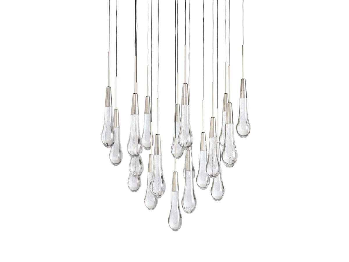 Solitaire Raindrop Modern Round Crystal Chandelier - view 29