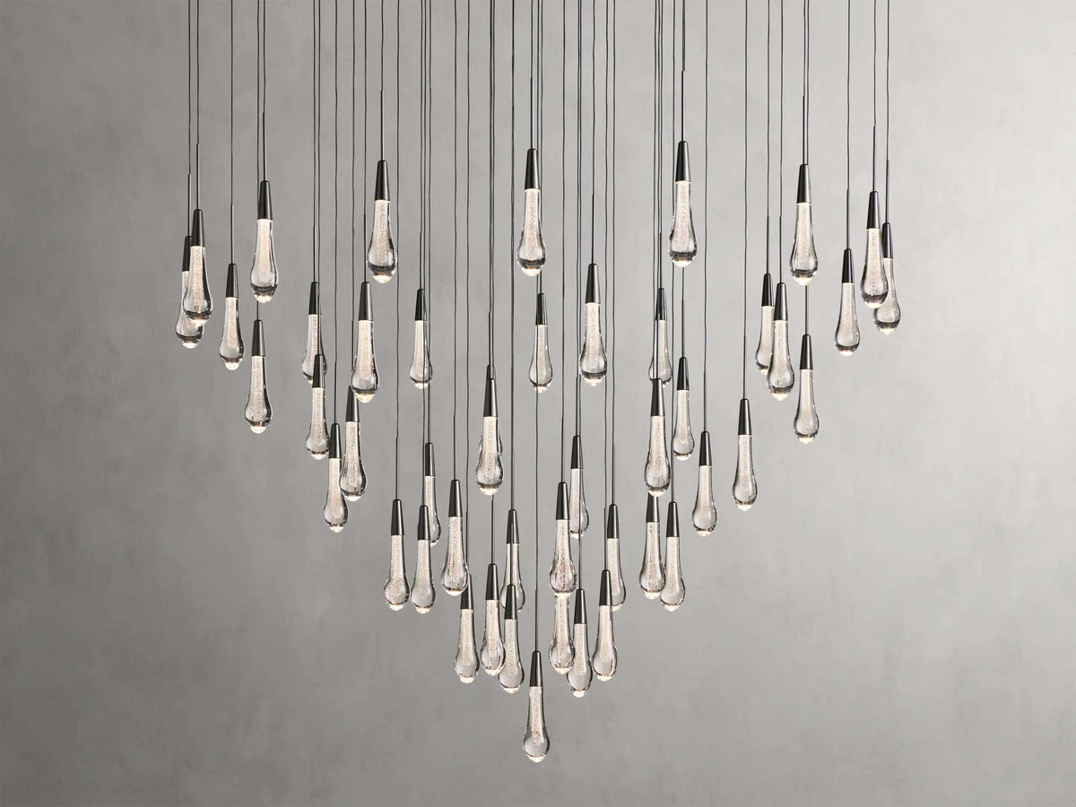 Solitaire Raindrop Modern Round Crystal Chandelier - view 33