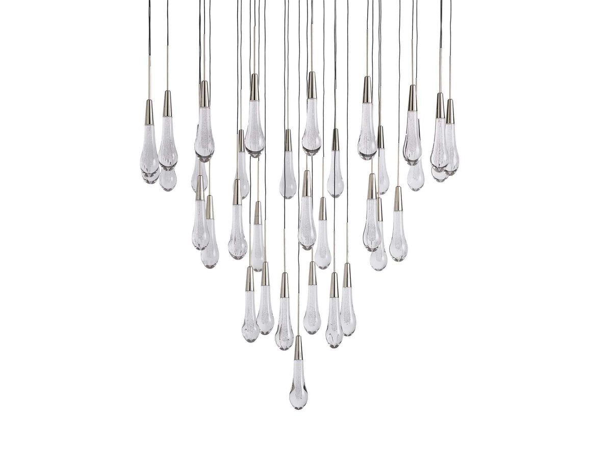 Solitaire Raindrop Modern Round Crystal Chandelier - view 35