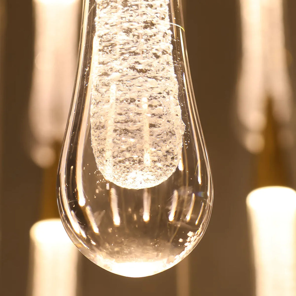 Solitaire Raindrop Modern Round Crystal Chandelier - view 6