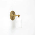 Brass Wall Sconce With Alabaster Shade - Modern Lighting Design - view 6