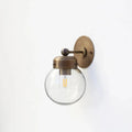 Vintage Industrial Wall Lamp with Clear Glass Ball Shade - view 1