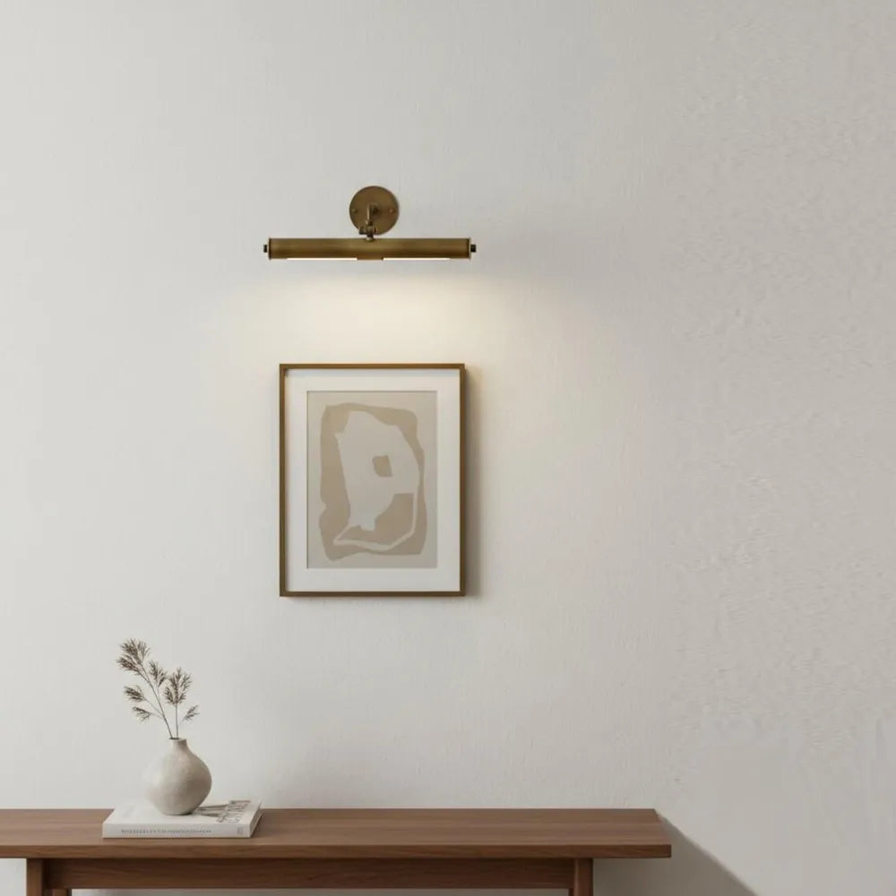 Vintage Brass Painting Lamp, Modern Art Wall Light for Home Decor - view 5