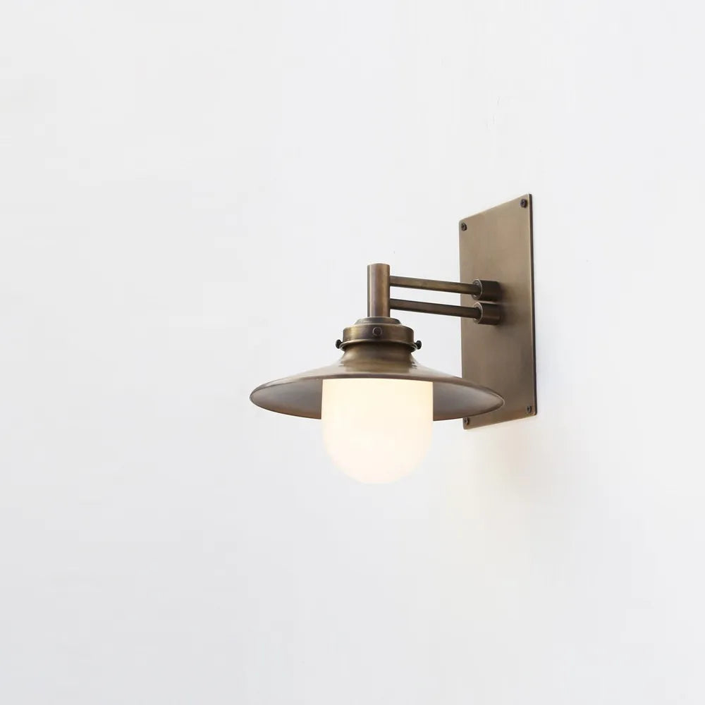 Modern Industrial Brass Bathroom Vanity Wall Sconce - view 1
