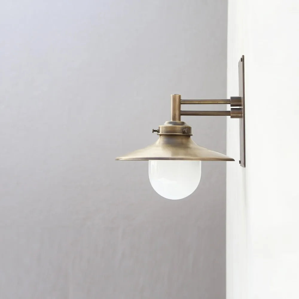Modern Industrial Brass Bathroom Vanity Wall Sconce - view 3