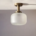 Modern Brass Glass Ceiling Light, Minimalist Recessed Lamp - view 1