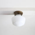 Retro Recessed Ceiling Lamp with Milky White Glass Lampshade - view 2