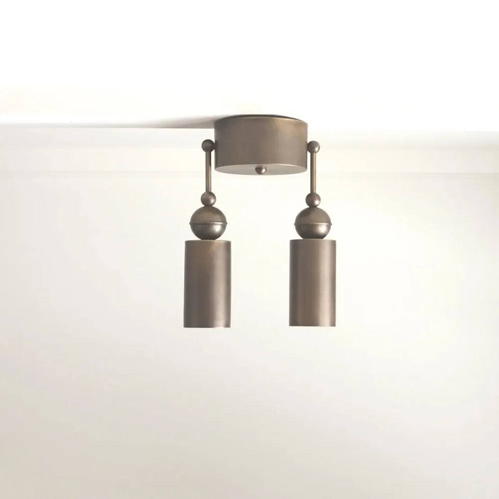 Mid-Century Brass 1950s Double Ended Ceiling Spotlight - view 1