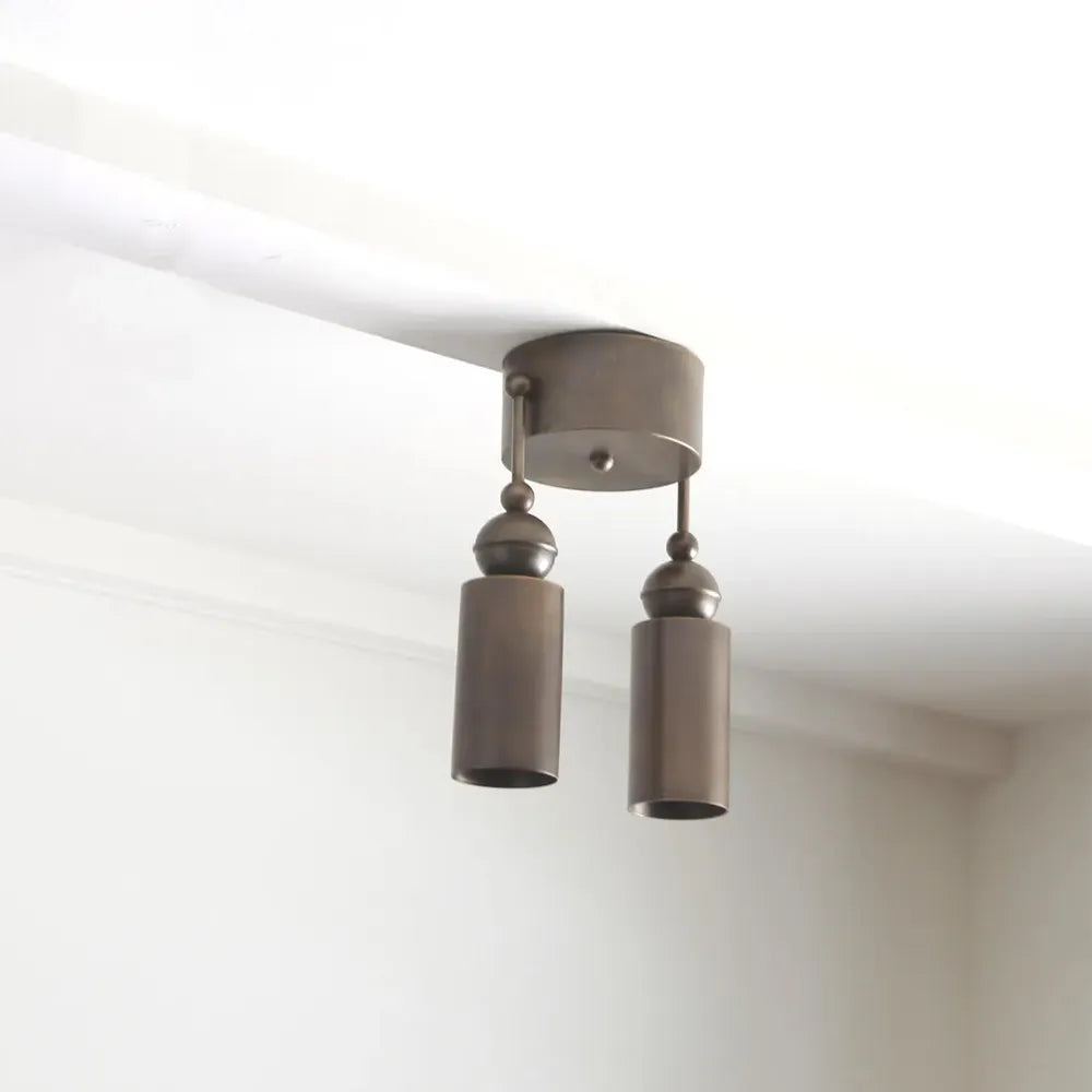 Mid-Century Brass 1950s Double Ended Ceiling Spotlight - view 2