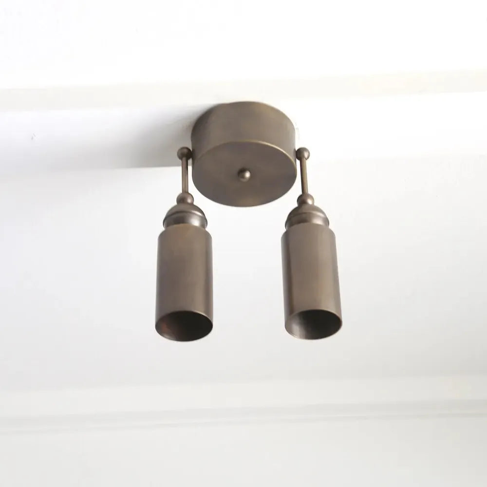 Mid-Century Brass 1950s Double Ended Ceiling Spotlight - view 3