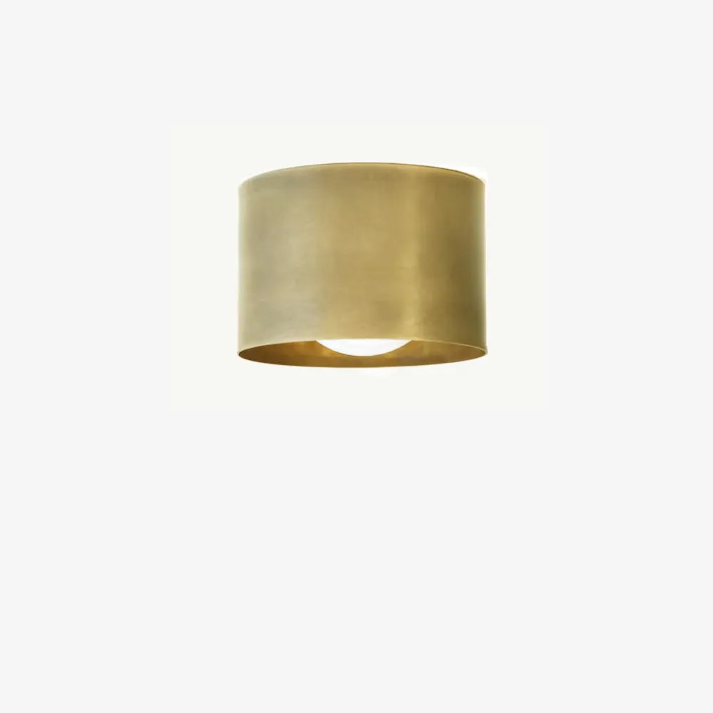 Vintage Brass Ceiling Spotlight, Simple Milky Glass Shade - view 12