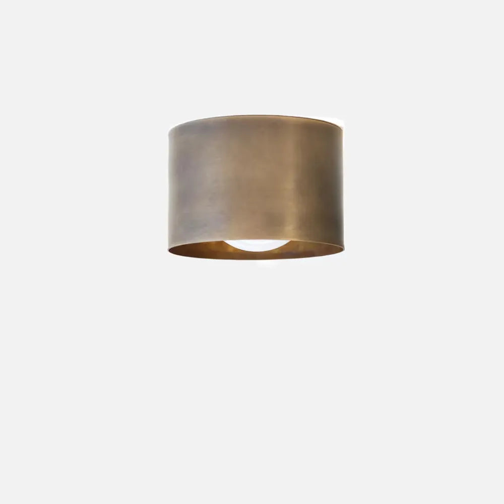 Vintage Brass Ceiling Spotlight, Simple Milky Glass Shade - view 2