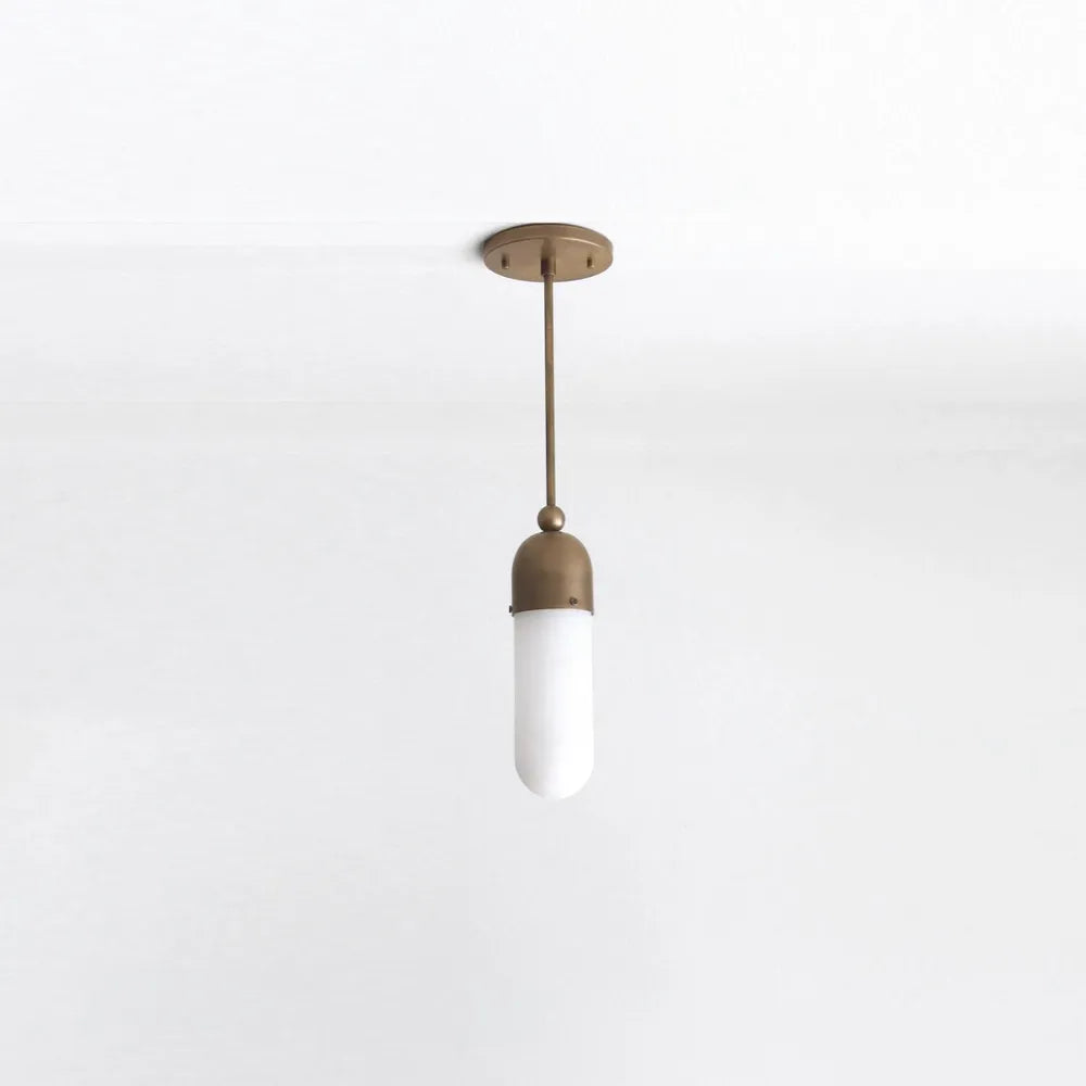 Modern Alabaster Brass Chandelier - view 2