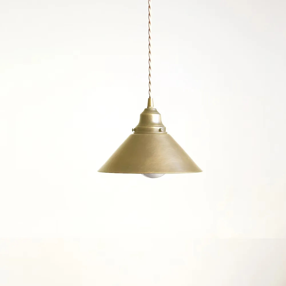 Industrial Brass Pendant Light – Vintage Kitchen Island Hanging Lamp - view 4
