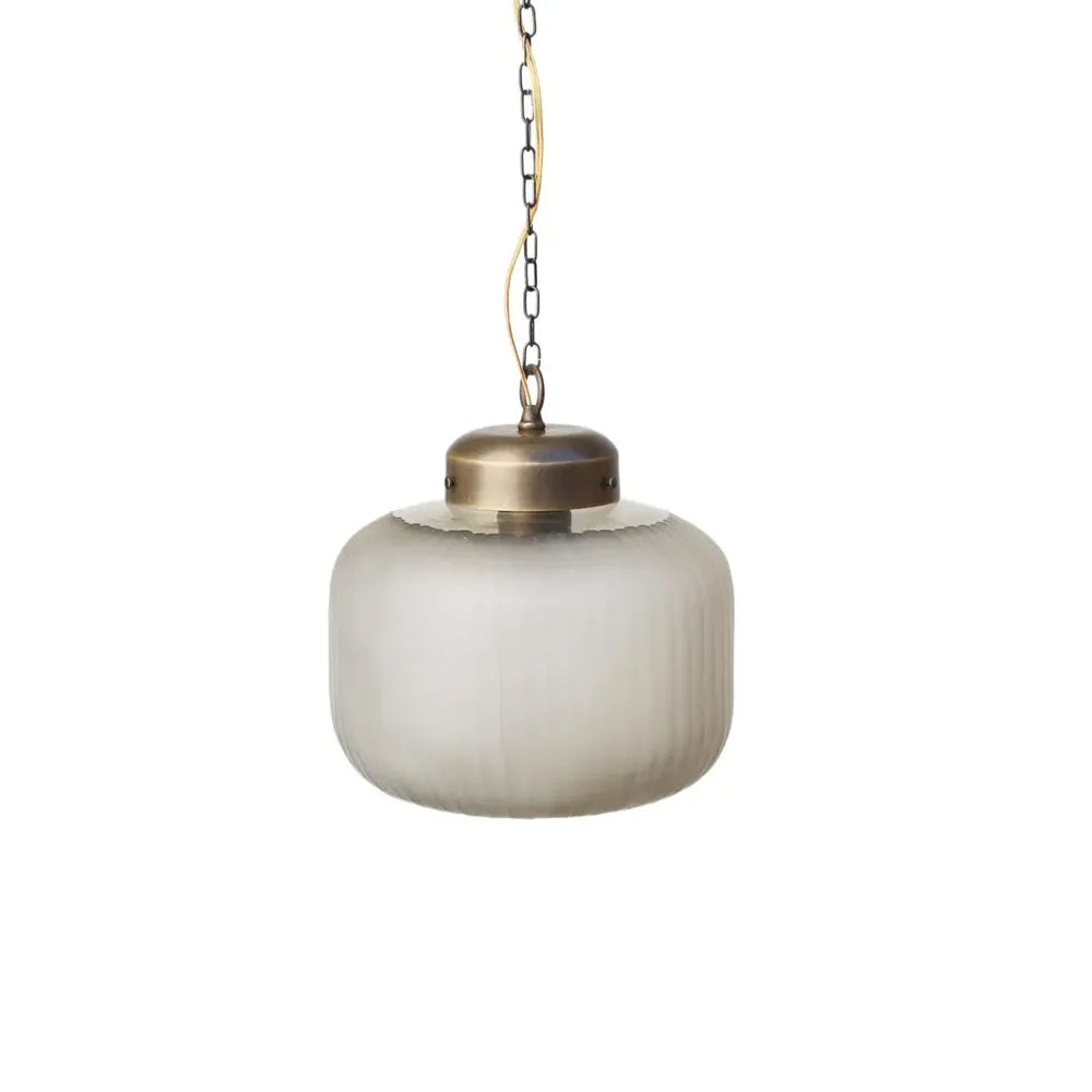 Modern Brass Glass Chandelier – Chain Pendant for Kitchen Island - view 2