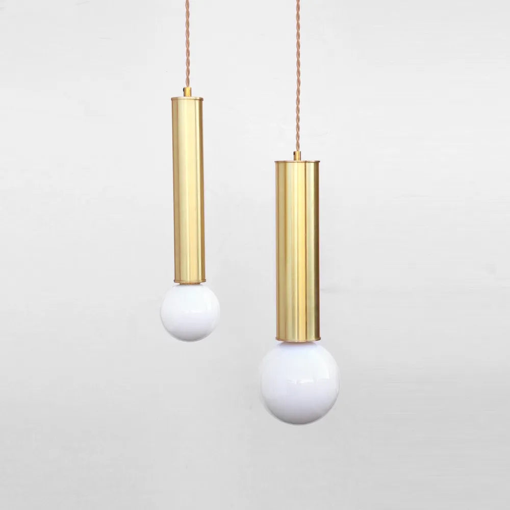 Medieval Minimalist Brass Pendant Light – Vintage Kitchen Island Lamp - view 3