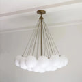 Modern Creative Chandelier – White Glass Bubble Cloud Light - view 12