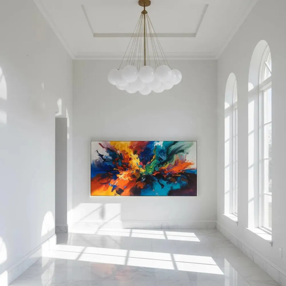 Modern Creative Chandelier – White Glass Bubble Cloud Light - view 9