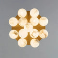 Alabaster Bubble Globe Flush Mount Ceiling Light in Brass - view 8