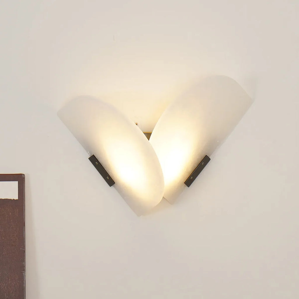 Fly Gaby Heart Fanshaped Alabaster Wall Light - view 4