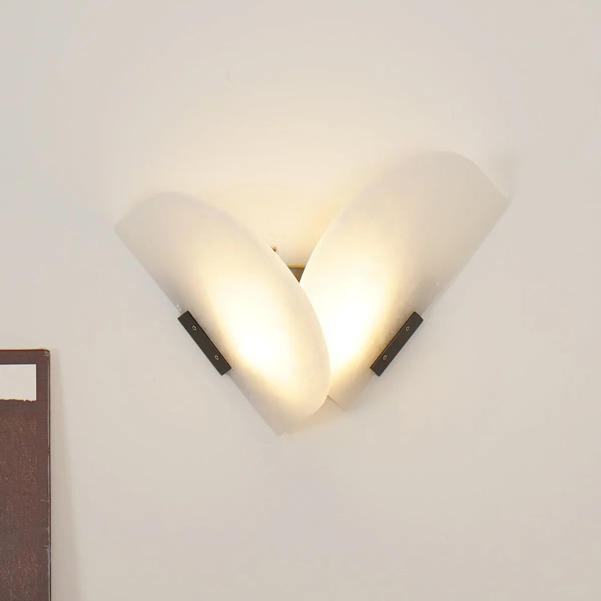 Fly Gaby Heart Fanshaped Alabaster Wall Light - view 4