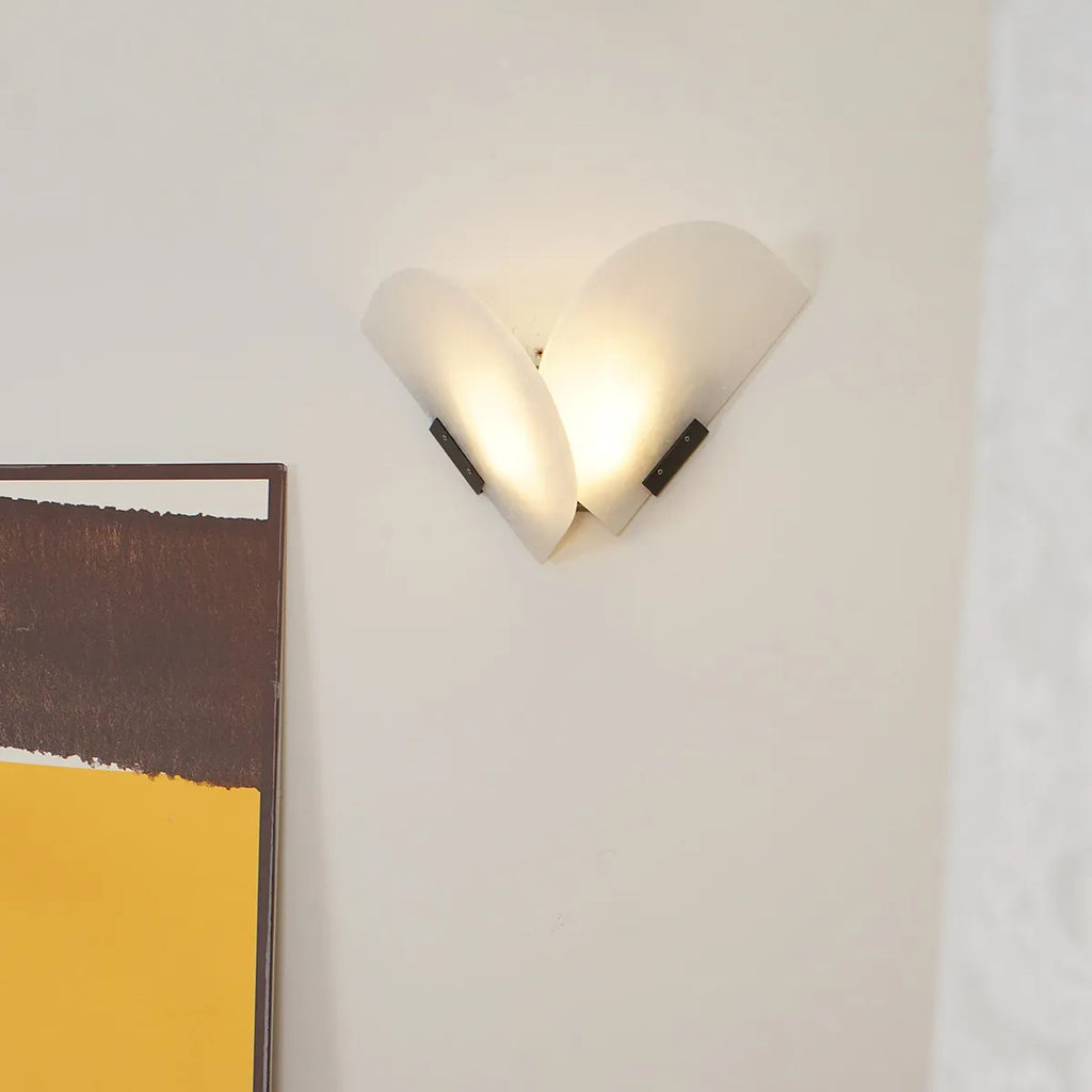 Fly Gaby Heart Fanshaped Alabaster Wall Light - view 6