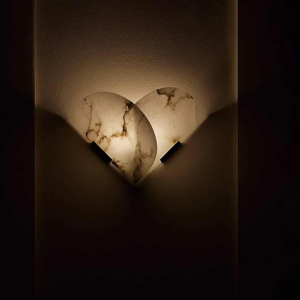 Fly Gaby Heart Fanshaped Alabaster Wall Light - view 7