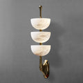 Modern Minimalist Art Triple Alabaster Wall Lamp 5.9" - view 1