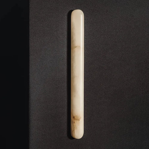 Alabaster Tubular Wall Light – Slim Vertical Sconce with Ambient Glow - view 1