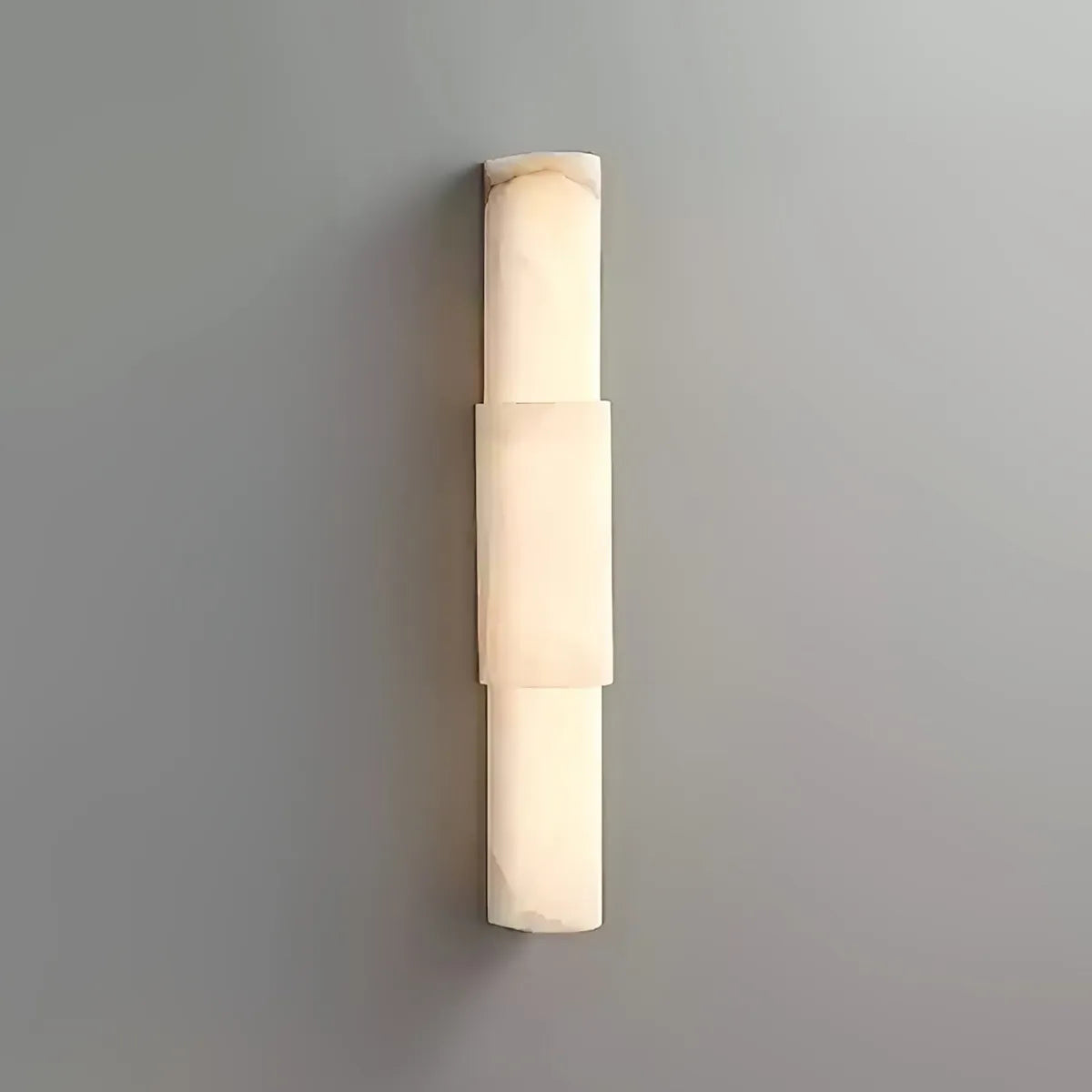 Tiered Alabaster Wall Lamp with Refined Vertical Light - view 3