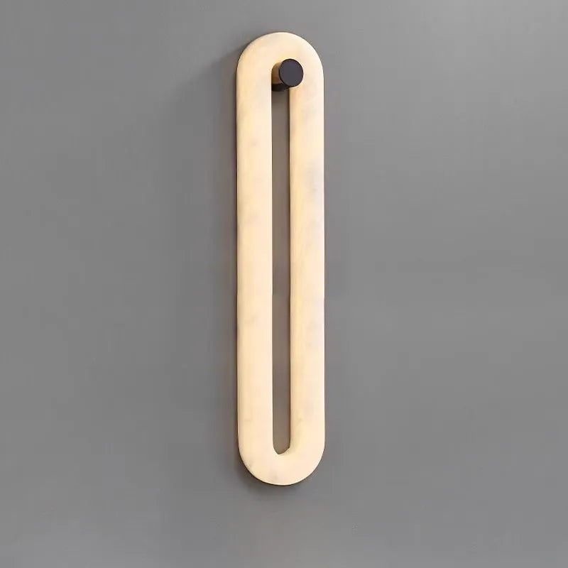 Alabaster Elliptical Wall Lamp – Gradual Fade Glow with Modern Design - view 1