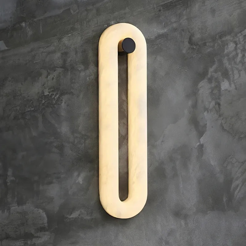 Alabaster Elliptical Wall Lamp – Gradual Fade Glow with Modern Design - view 3