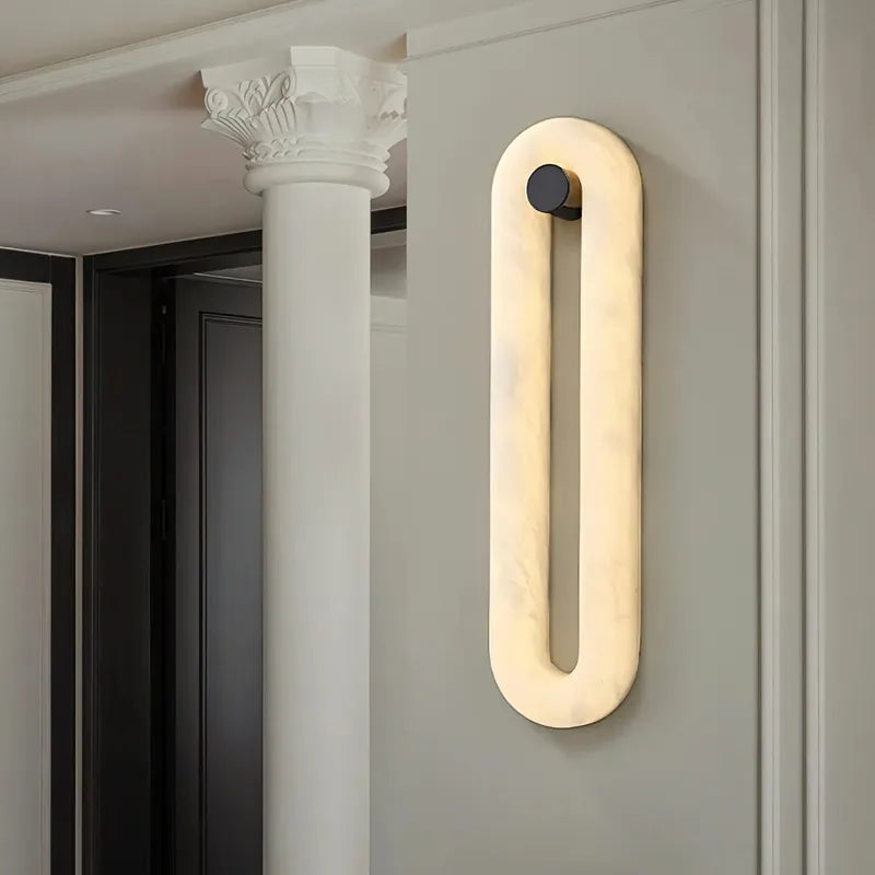 Alabaster Elliptical Wall Lamp – Gradual Fade Glow with Modern Design - view 6