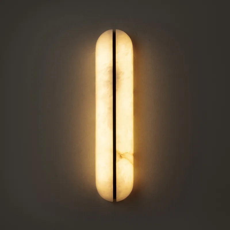 Spain Alabaster Wall Sconce with Sleek Modern Line - view 4