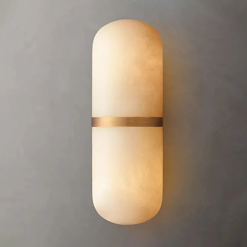 Alabaster Pill Wall Sconce with Luminous Accent - view 1