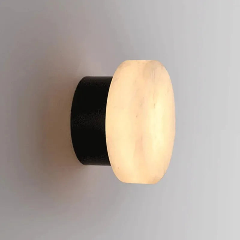 Modern Round Alabaster Texture LED Wall Lamp - view 9