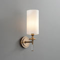 Drunmore Single Sconce with Brass Frame & Crystal Details - view 1