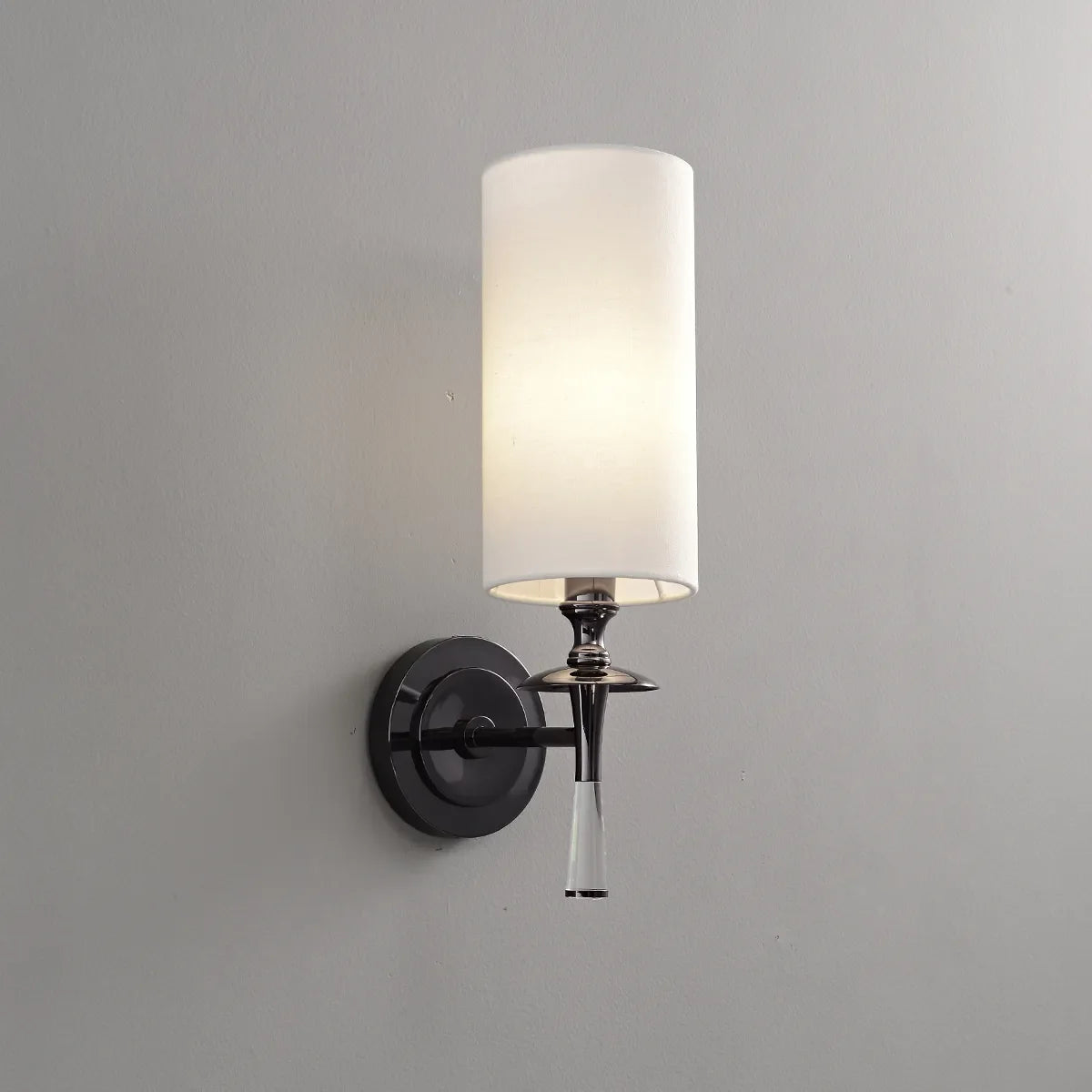 Drunmore Single Sconce with Brass Frame & Crystal Details - view 10