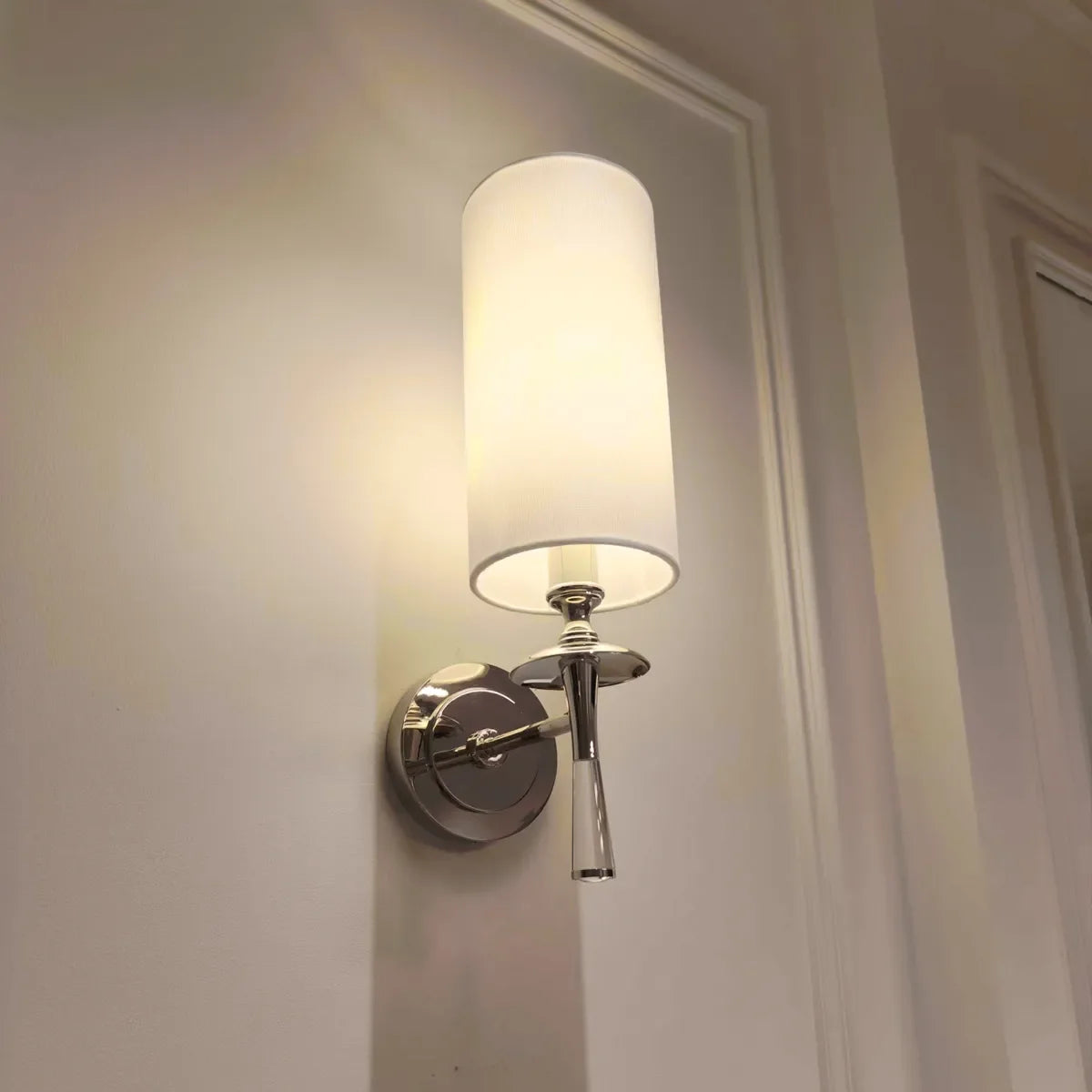Drunmore Single Sconce with Brass Frame & Crystal Details - view 5