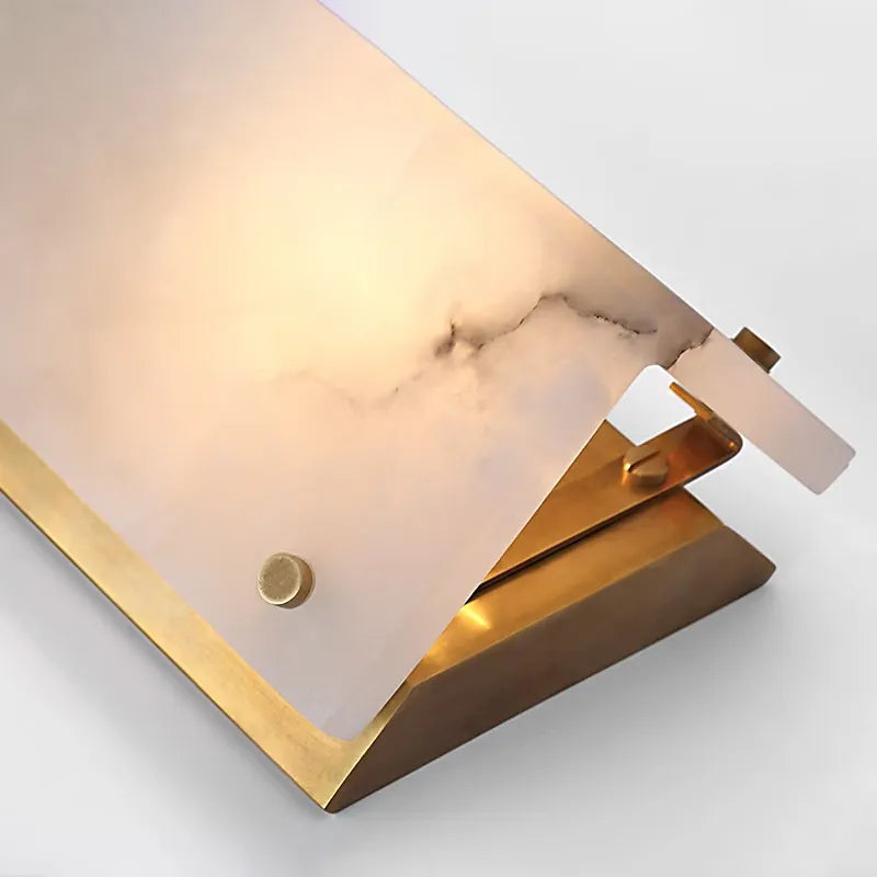 Alabaster Wall Sconce Light – Layered Design with Luminous Silhouette - view 4
