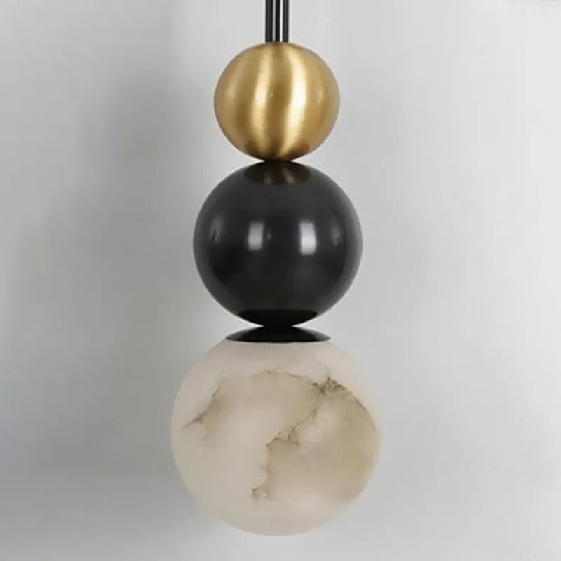 Copper Wall Sconce with Alabaster Shade - view 4