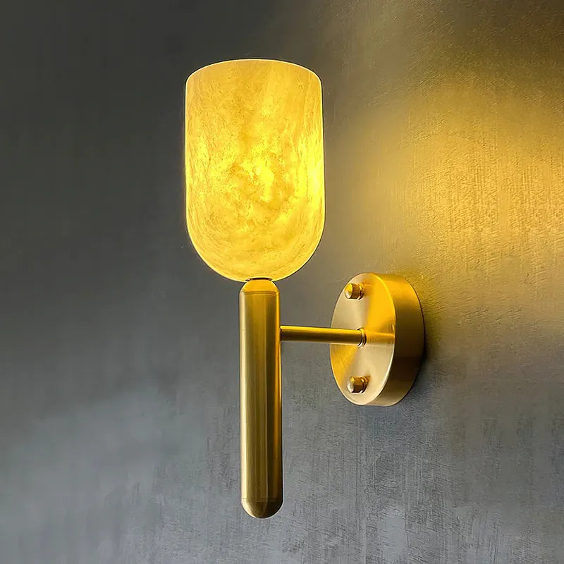 Omo Minimalist Alabaster Wall Lamp - view 1