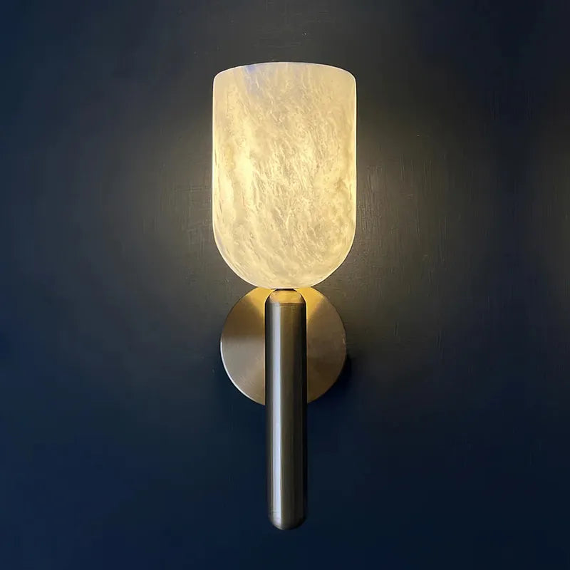 Omo Minimalist Alabaster Wall Lamp - view 3