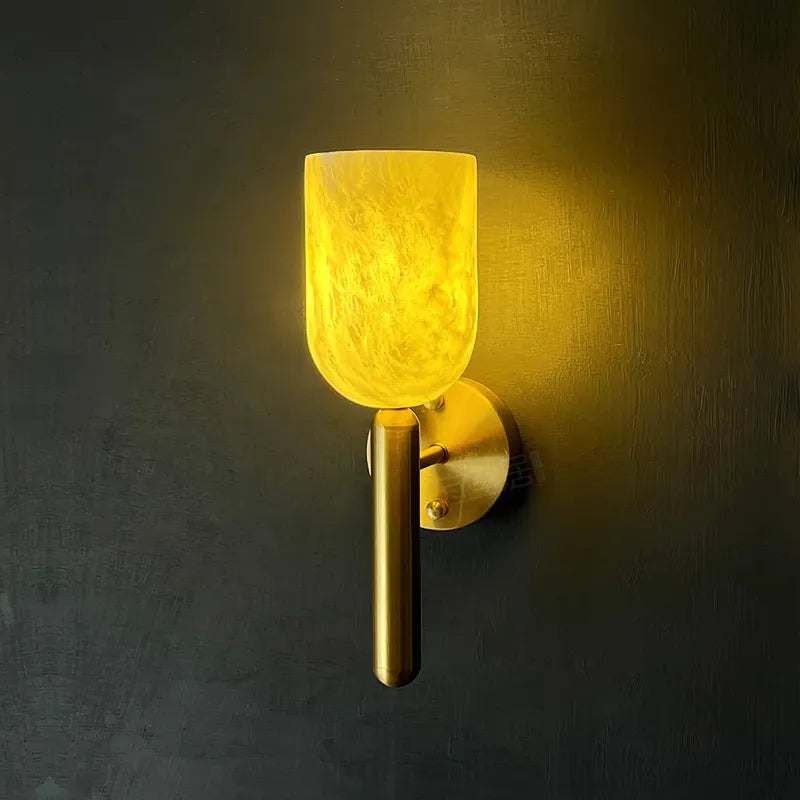 Omo Minimalist Alabaster Wall Lamp - view 4