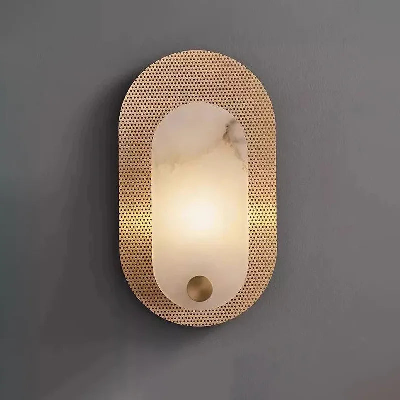 Harlan Artistic Alabaster Indoor Wall Light - view 1