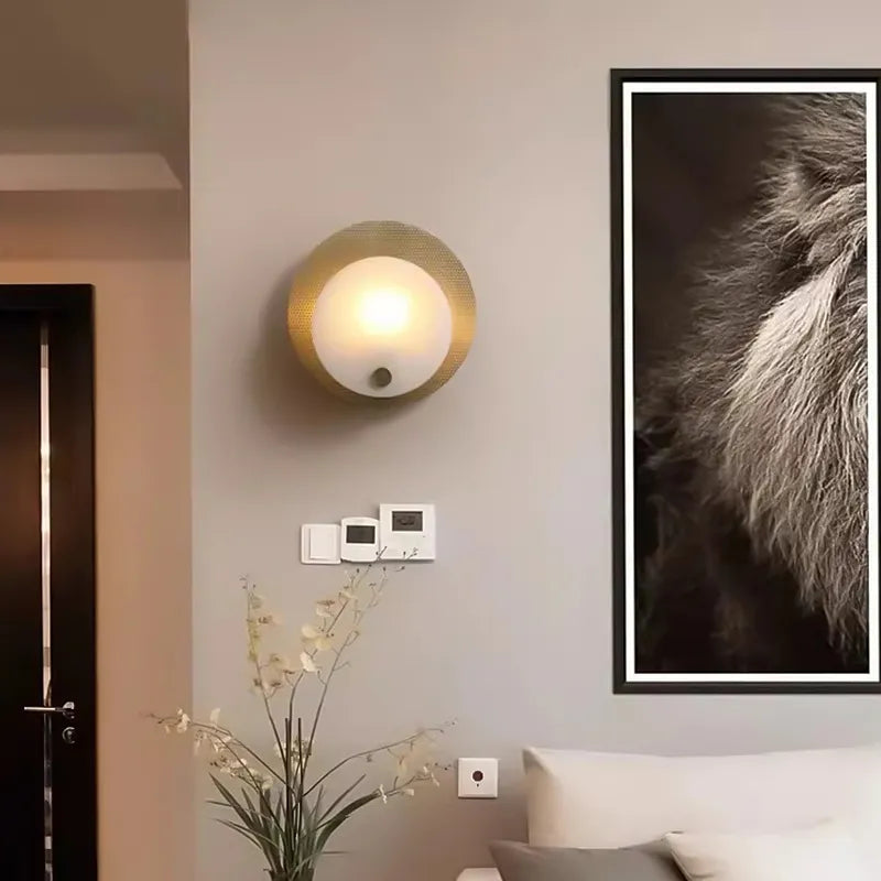 Harlan Artistic Alabaster Indoor Wall Light - view 3