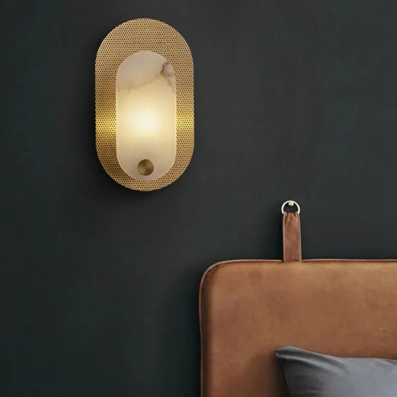 Harlan Artistic Alabaster Indoor Wall Light - view 5
